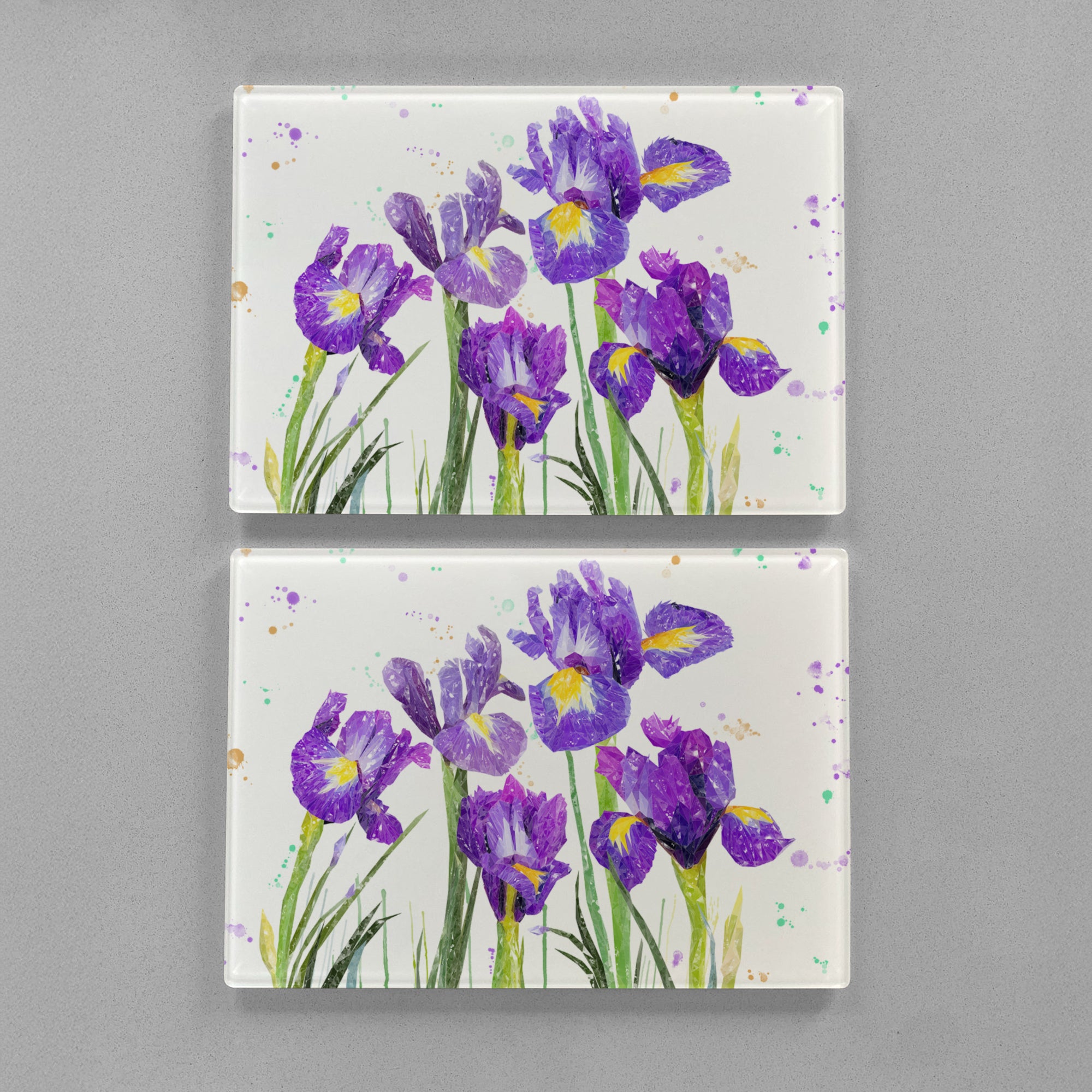 NEW! "Purple Haze" Iris Premium Glass Placemat
