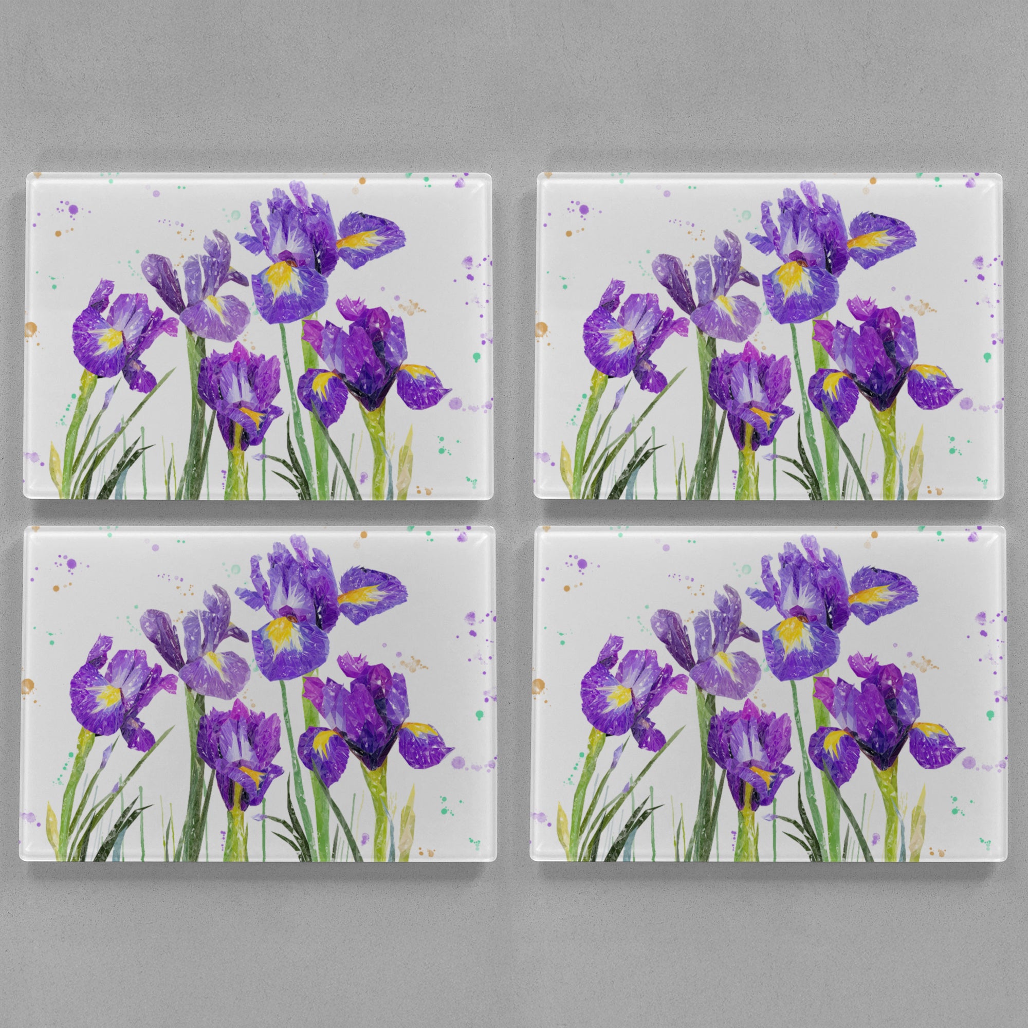 NEW! "Purple Haze" Iris Premium Glass Placemat