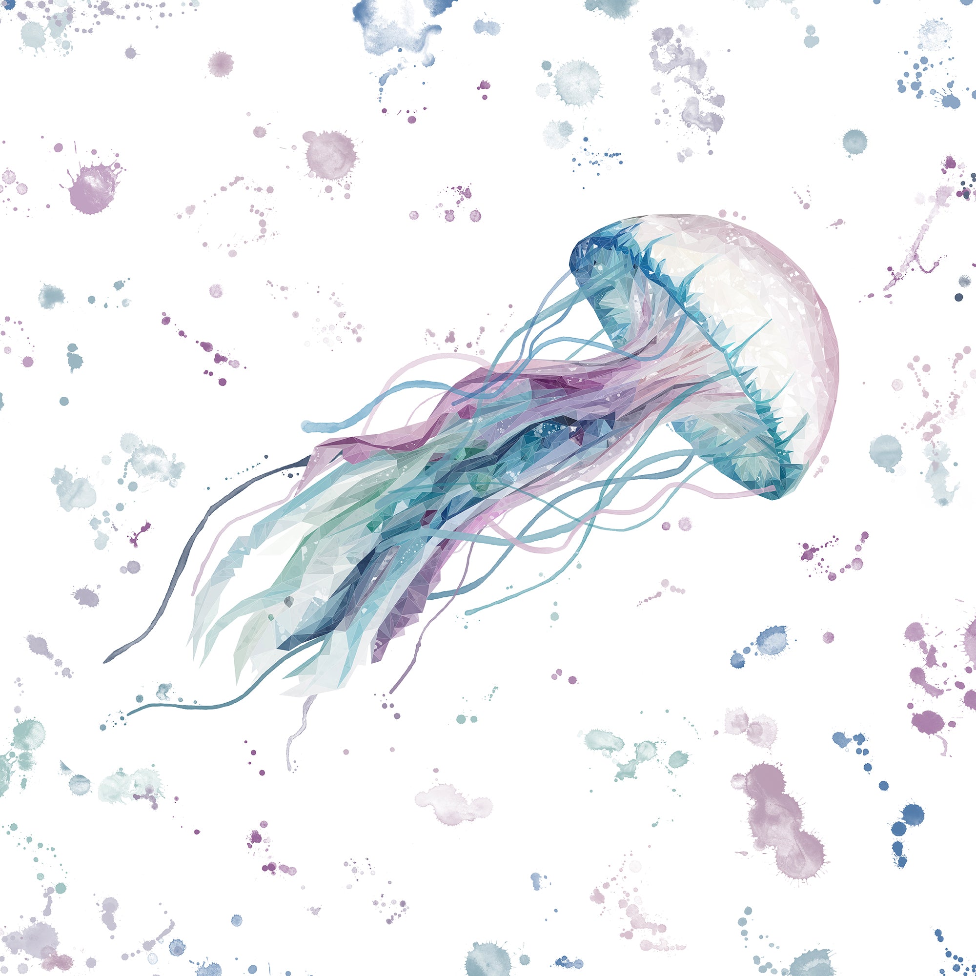 NEW! "Ophelia" Jellyfish Kitchen Splashback - Andy Thomas Artworks