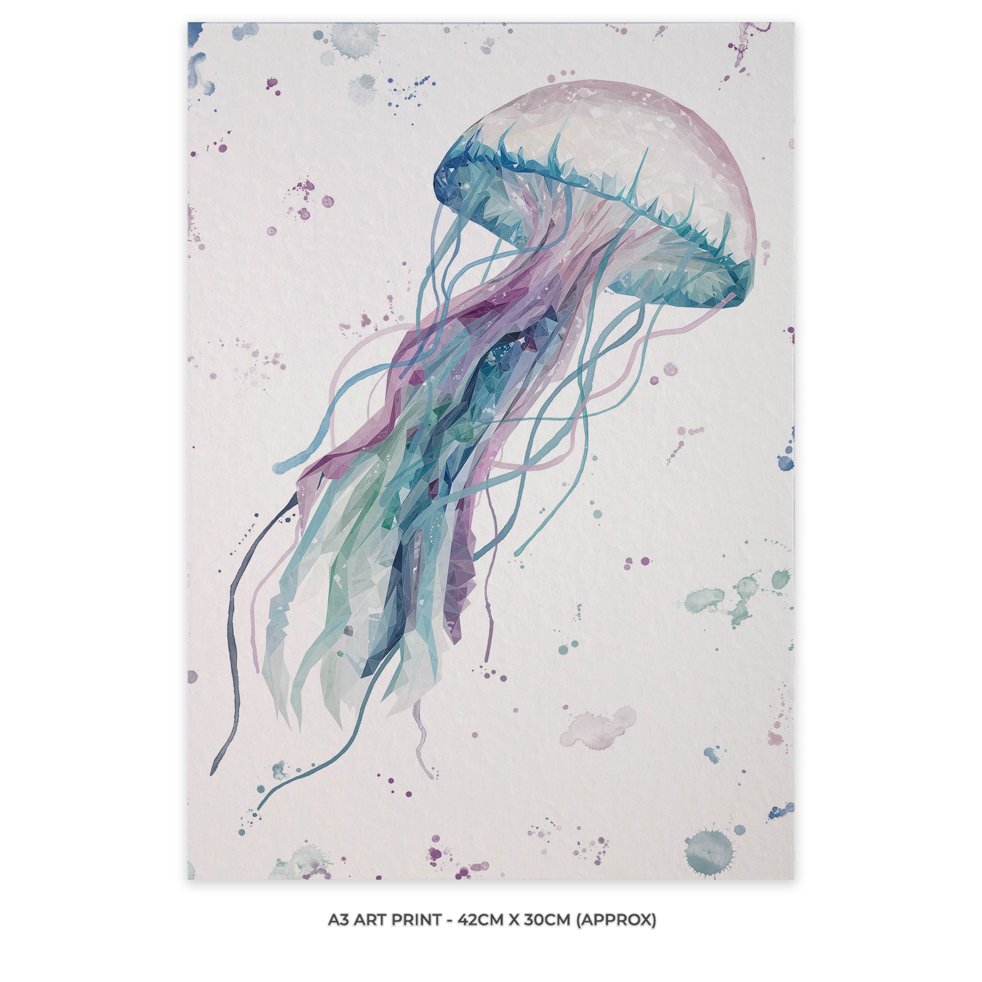 "Ophelia" Jellyfish Portrait A3 Unframed Art Print - Andy Thomas Artworks