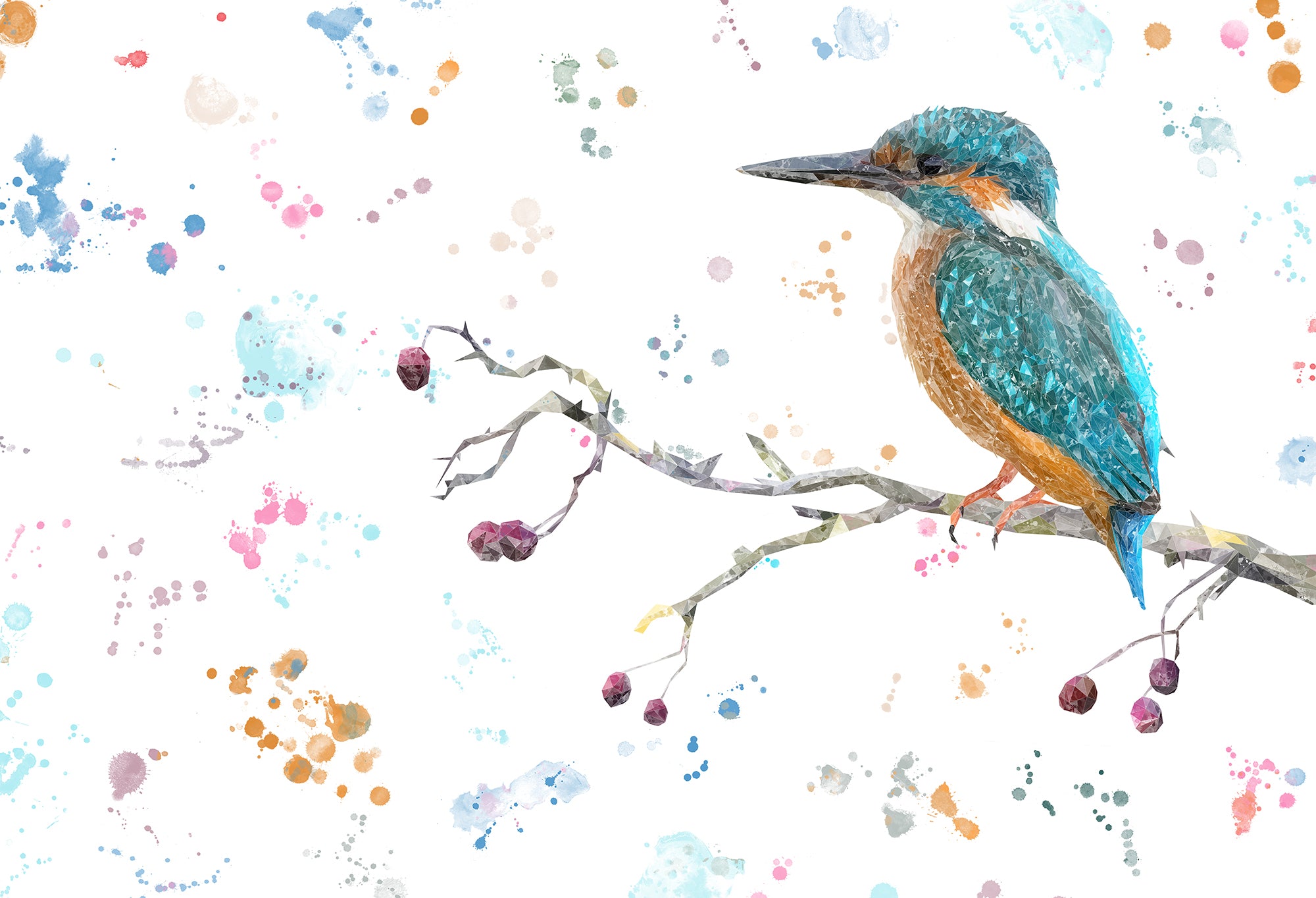 NEW! "On the Lookout" The Kingfisher Kitchen Splashback