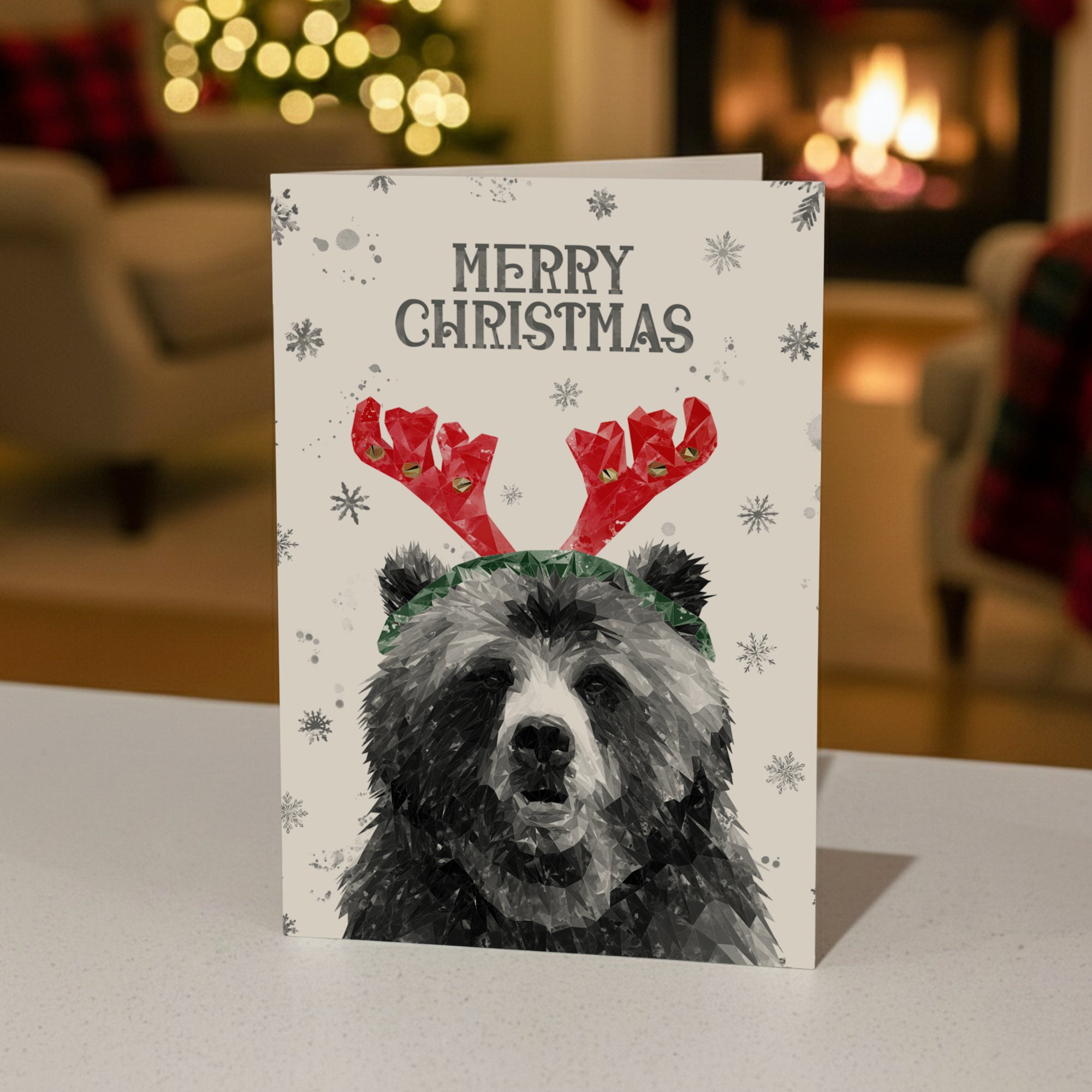Monty B&W - Christmas A6 Cards Pack of 12