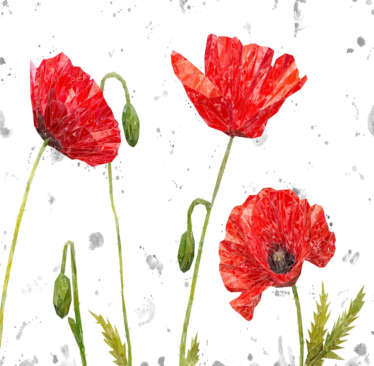 Custom Listing for PH - Hope (grey background splashes) 750mm wide - x - 735m high - ADH - Andy Thomas Artworks