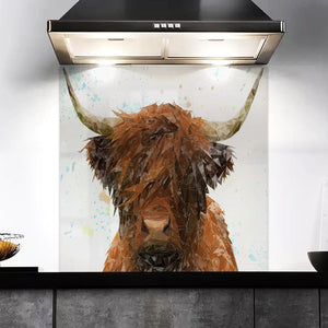 "The Highland" Highland Cow Kitchen Splashback