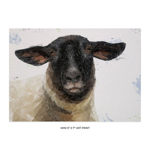 "The Suffolk" Suffolk Sheep 5x7 Mini Print - Andy Thomas Artworks