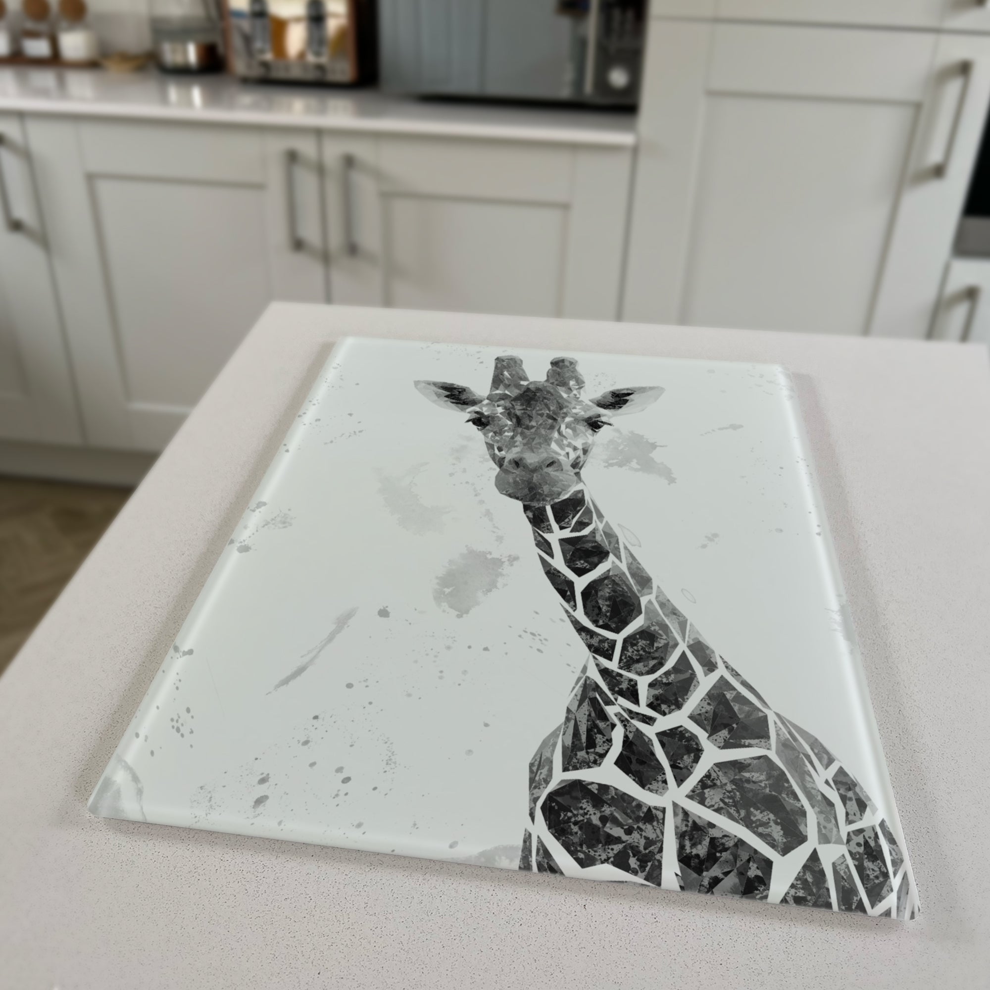 George Black & White, Portrait, Premium Glass Worktop Saver