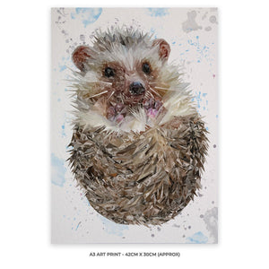 "Milton" The Hedgehog A3 Unframed Art Print - Andy Thomas Artworks
