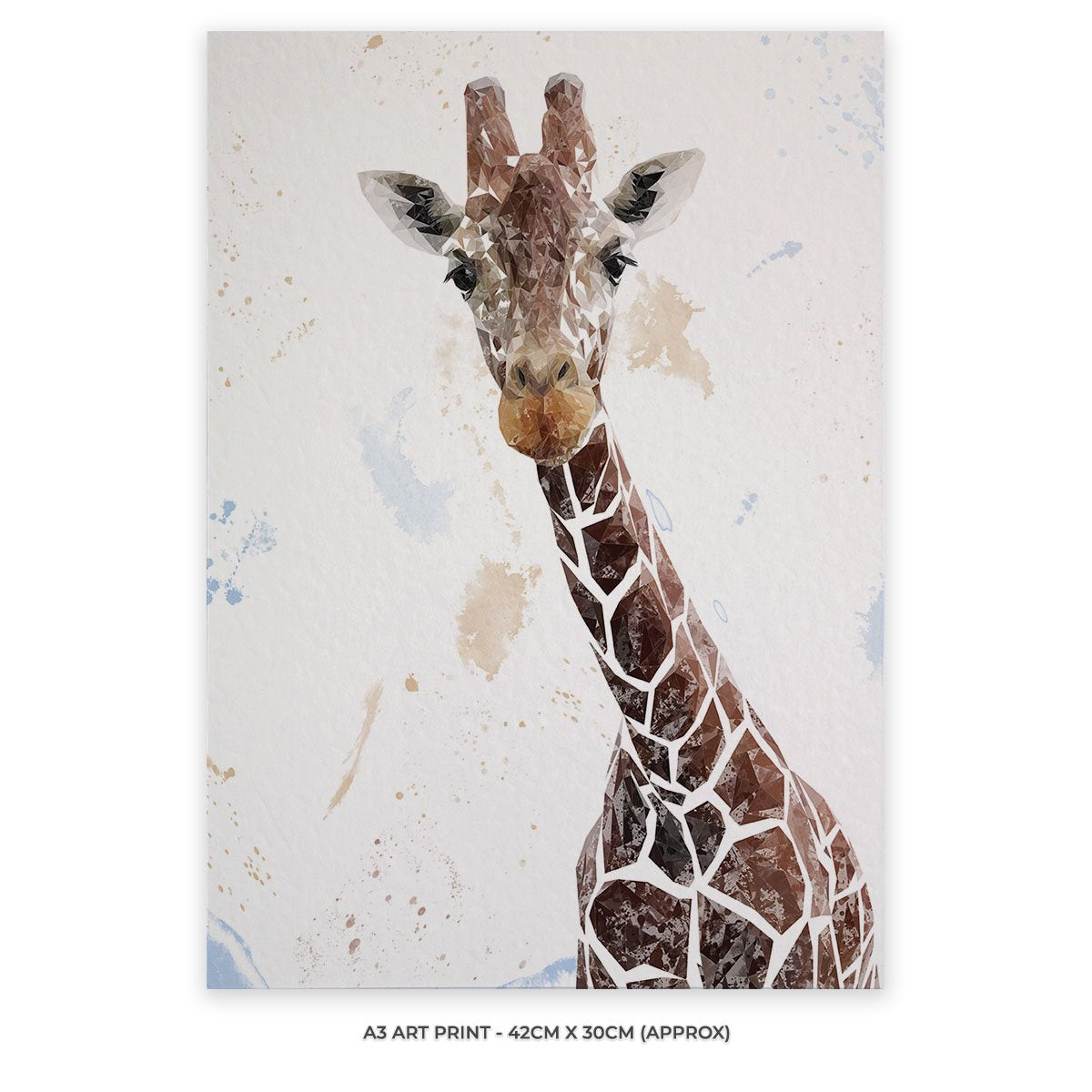 "George" The Giraffe Unframed Art Print - Andy Thomas Artworks