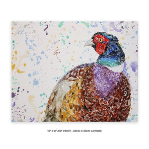 "Marty" The Pheasant 10" x 8" Unframed Art Print - Andy Thomas Artworks