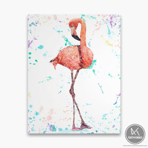 "The Colourful Flamingo" Canvas Print