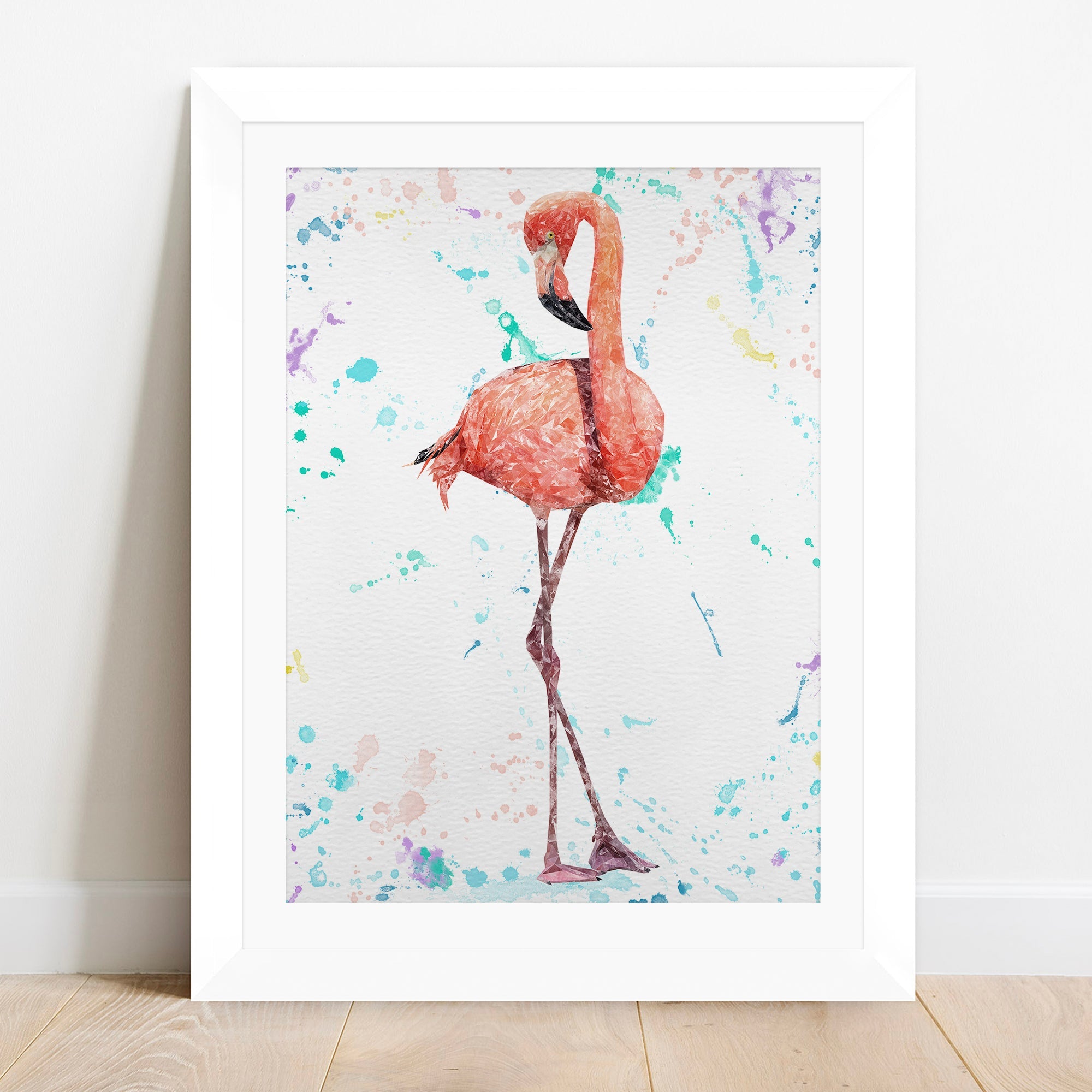 "The Colourful Flamingo" Framed & Mounted Art Print