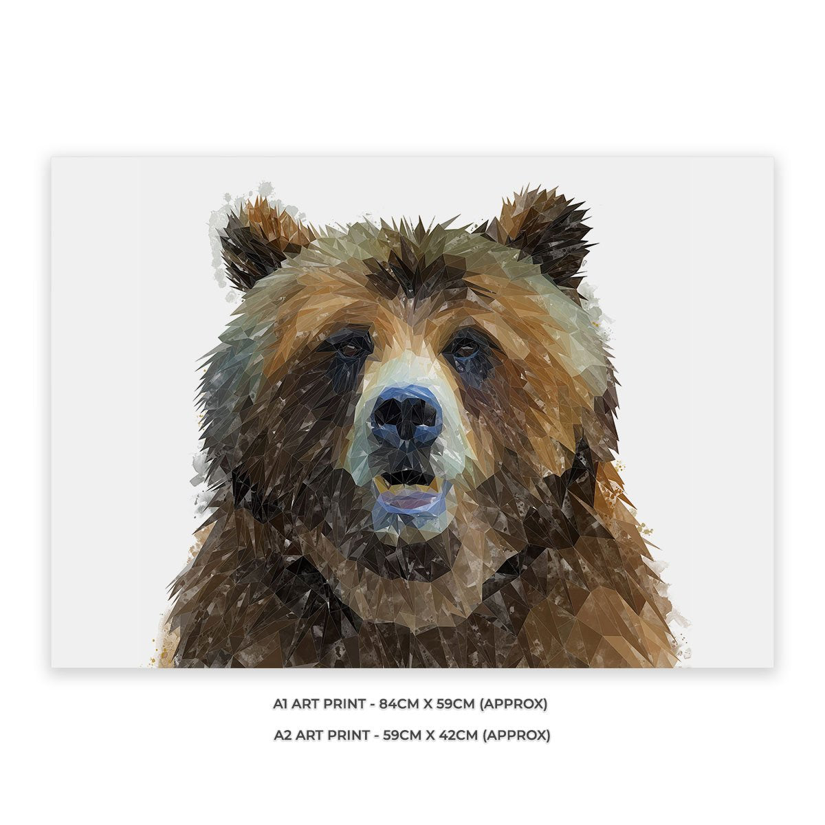 "Monty" The Brown Bear Unframed Art Print - Andy Thomas Artworks