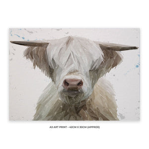 "Evan" The Highland Bull A3 Unframed Art Print - Andy Thomas Artworks