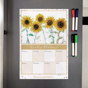 The Sunflowers A3 Magnetic weekly planner