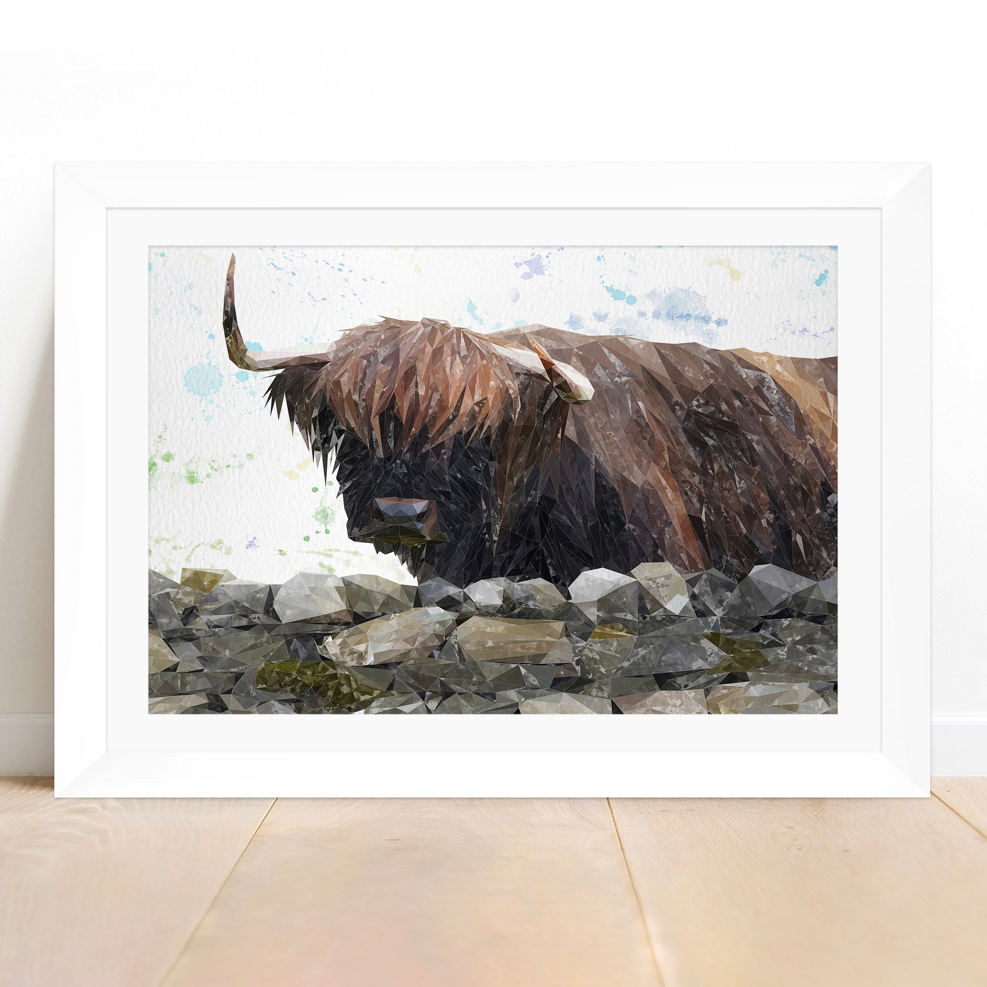 "Freya" The Highland Cow from Applecross Framed & Mounted Art Print