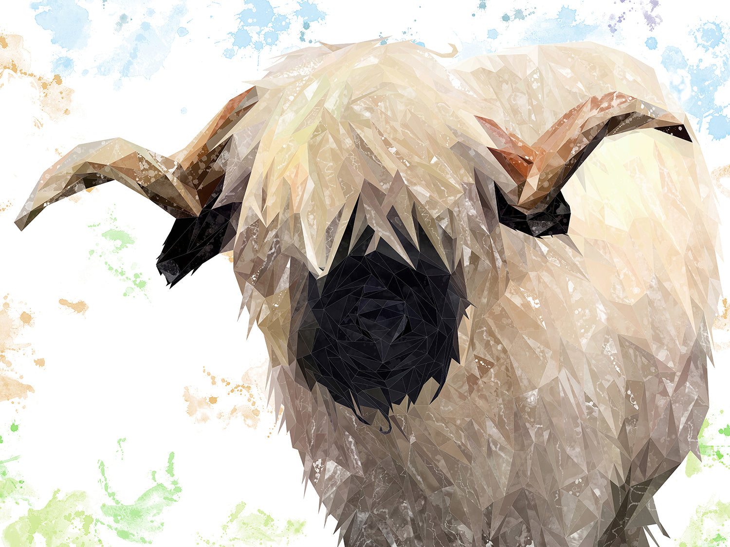"Bertie" The Valais Ram Canvas Print