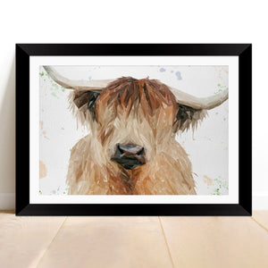 "Bernadette" The Highland Cow Framed & Mounted Art Print