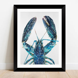 "The Blue Lobster" Framed & Mounted Art Print