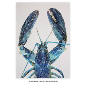 "The Blue Lobster" A3 Unframed Art Print - Andy Thomas Artworks