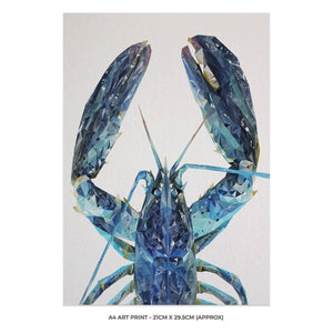 "The Blue Lobster" A4 Unframed Art Print - Andy Thomas Artworks