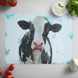 "Harriet" The Holstein Cow Glass Worktop Saver
