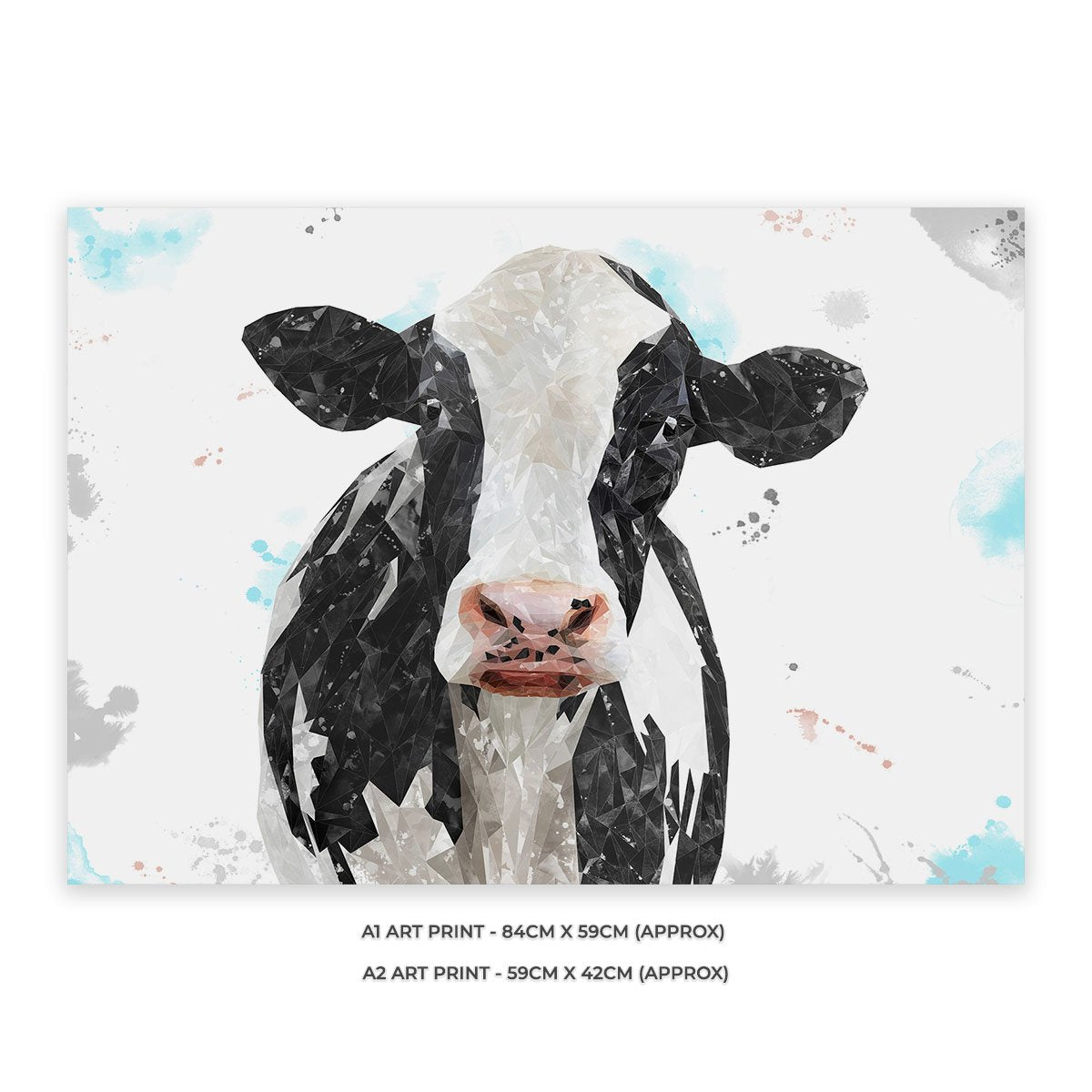 "Harriet" The Holstein Cow Unframed Art Print - Andy Thomas Artworks