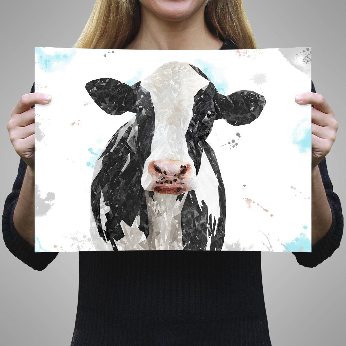 "Harriet" The Holstein Cow A3 Unframed Art Print - Andy Thomas Artworks