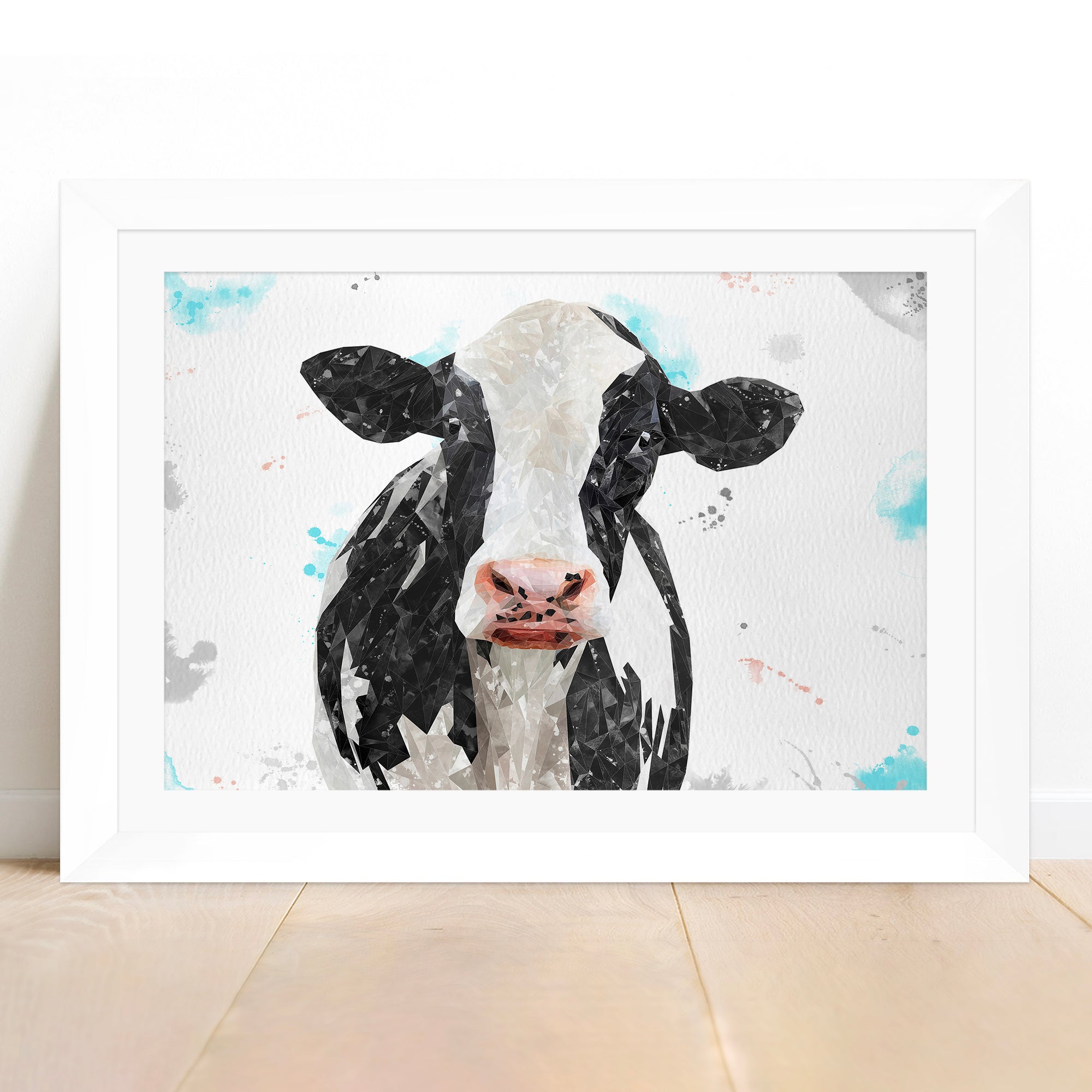 "Harriet" The Holstein Cow Framed & Mounted Art Print