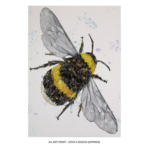 "The Bee" (Portrait) A4 Unframed Art Print - Andy Thomas Artworks