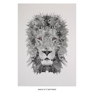 "The Lion" (B&W) 5x7 Mini Print - Andy Thomas Artworks