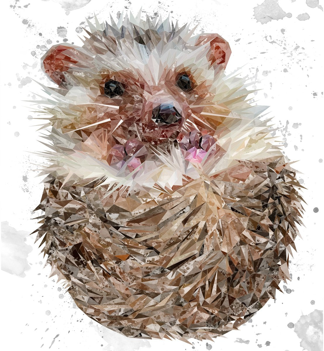 "Milton" The Hedgehog (Grey Background) Kitchen Splashback