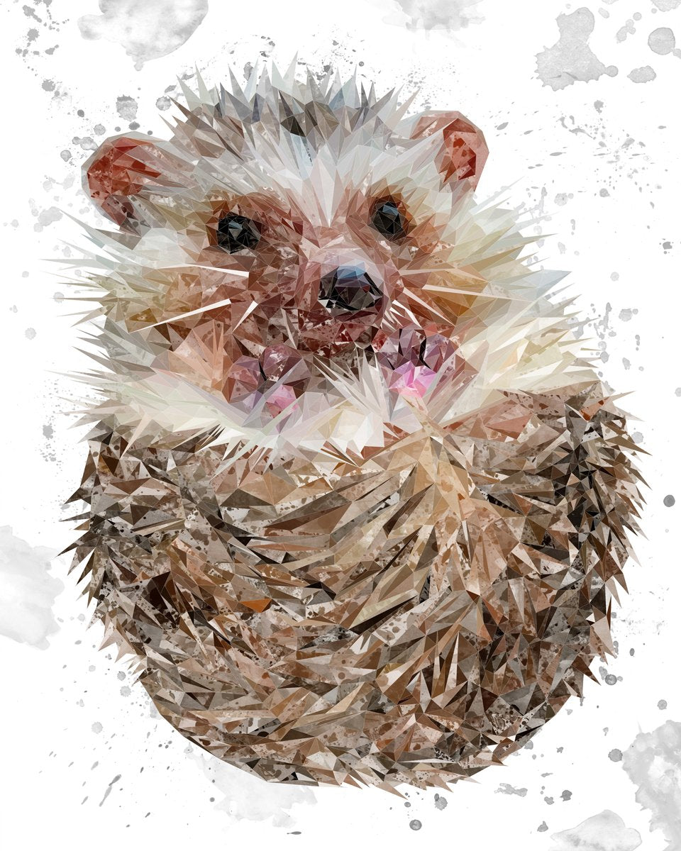 "Milton" The Hedgehog (Grey Background) Kitchen Splashback