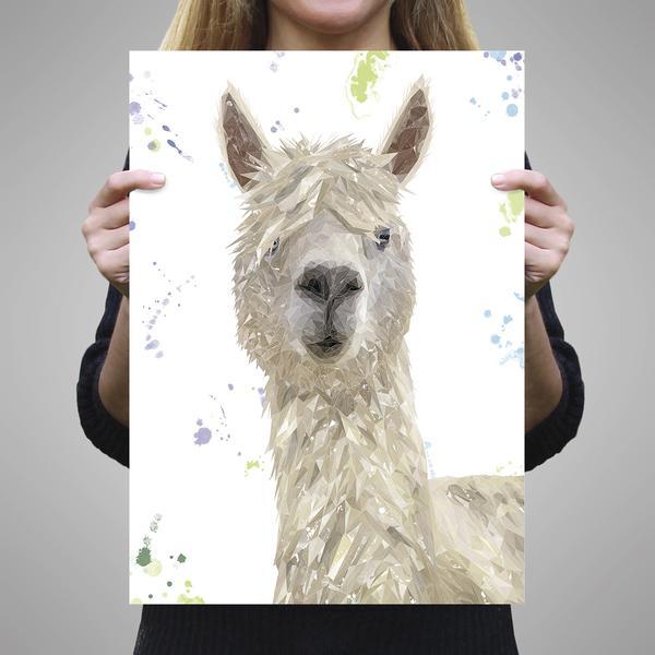 "Rowland" The Alpaca A3 Unframed Art Print - Andy Thomas Artworks
