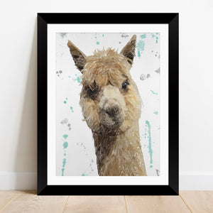 "Alice" The Alpaca Framed & Mounted Art Print