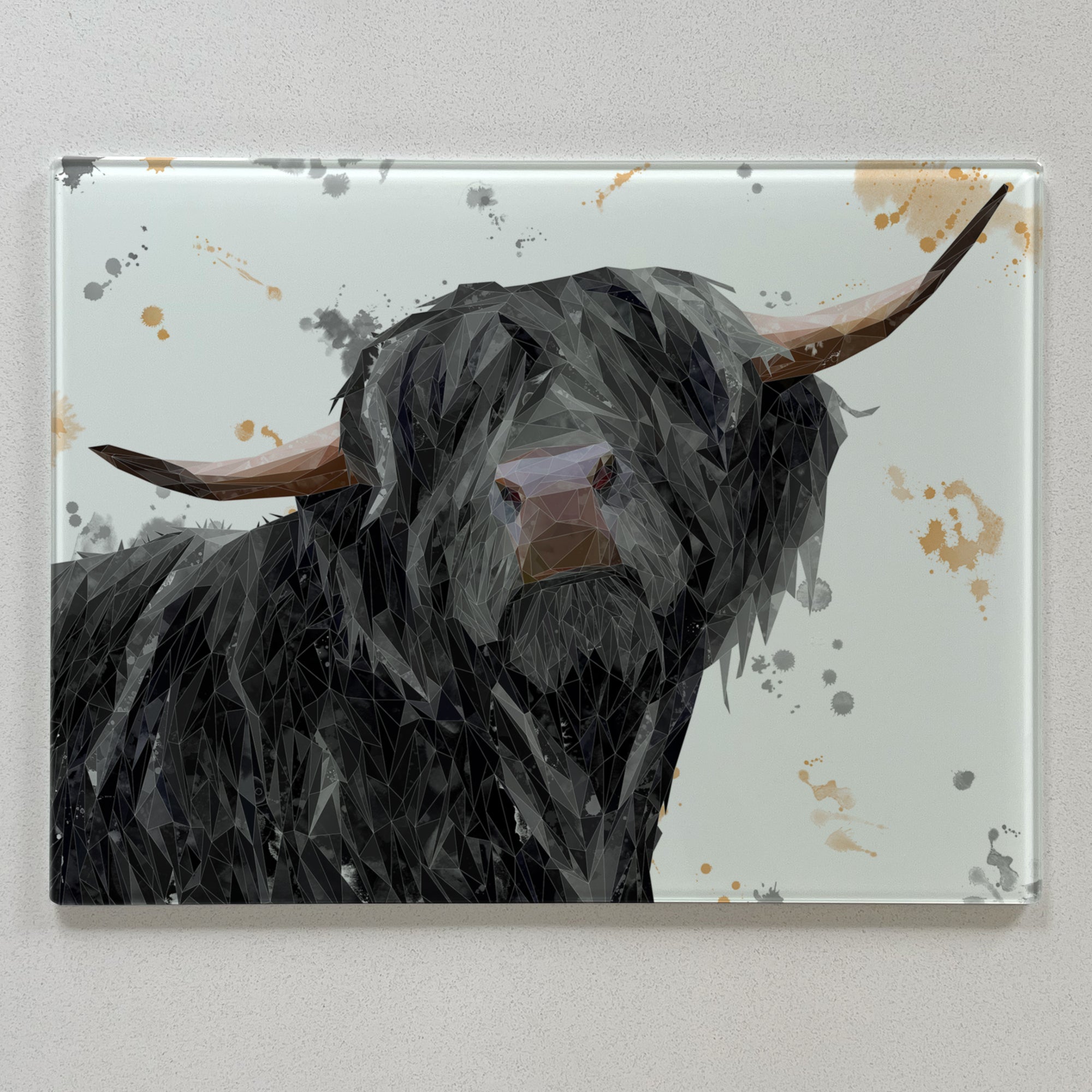 Barnaby The Highland Bull Premium Glass Worktop Saver