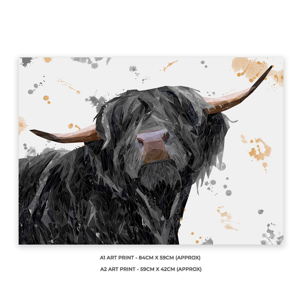 "Barnaby" The Highland Bull Unframed Art Print - Andy Thomas Artworks