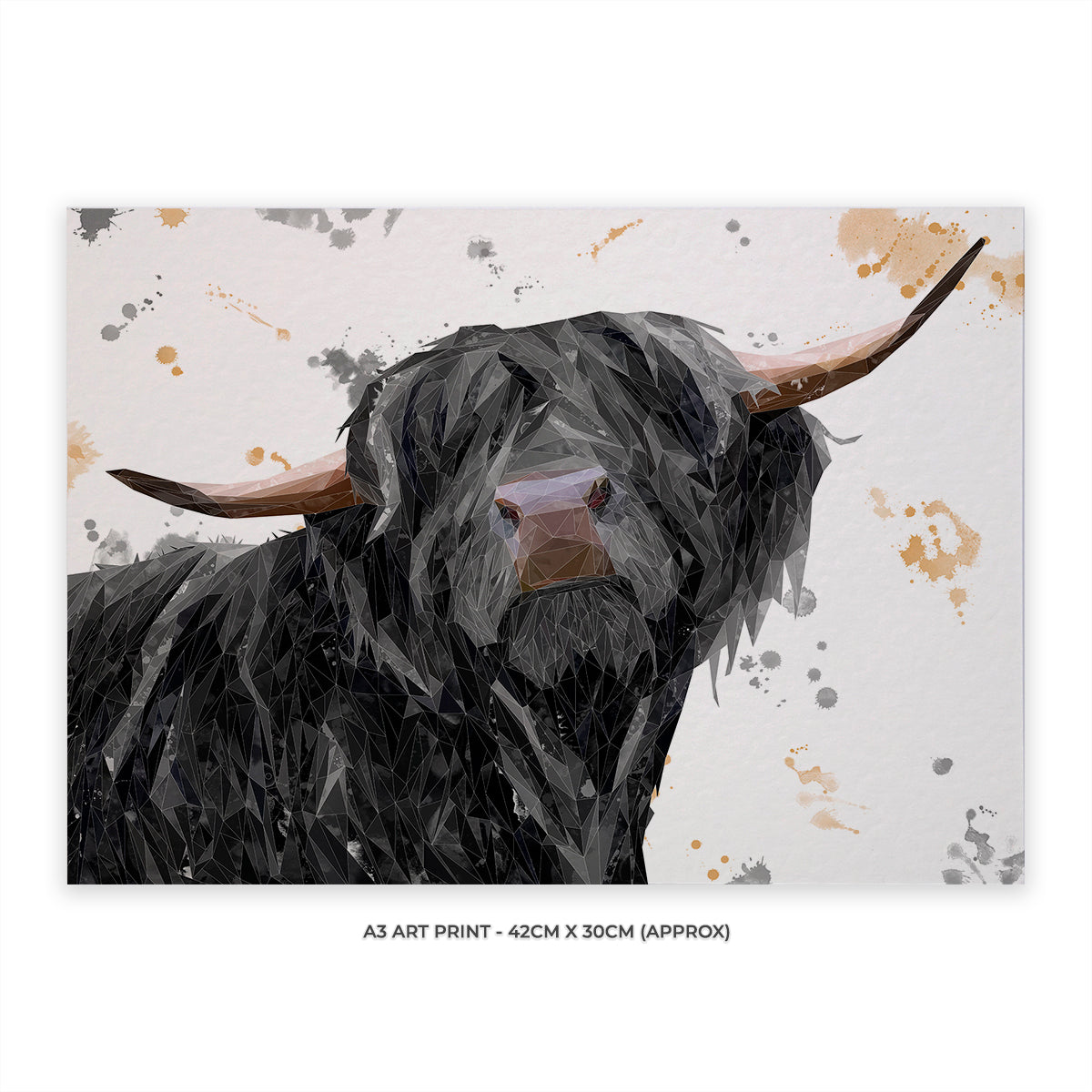 "Barnaby" The Highland Bull Unframed Art Print - Andy Thomas Artworks