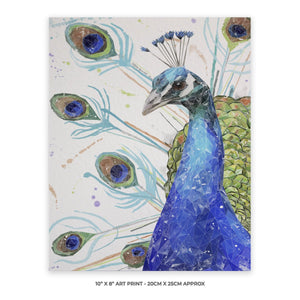 "Percy" The Peacock 10" x 8" Unframed Art Print - Andy Thomas Artworks