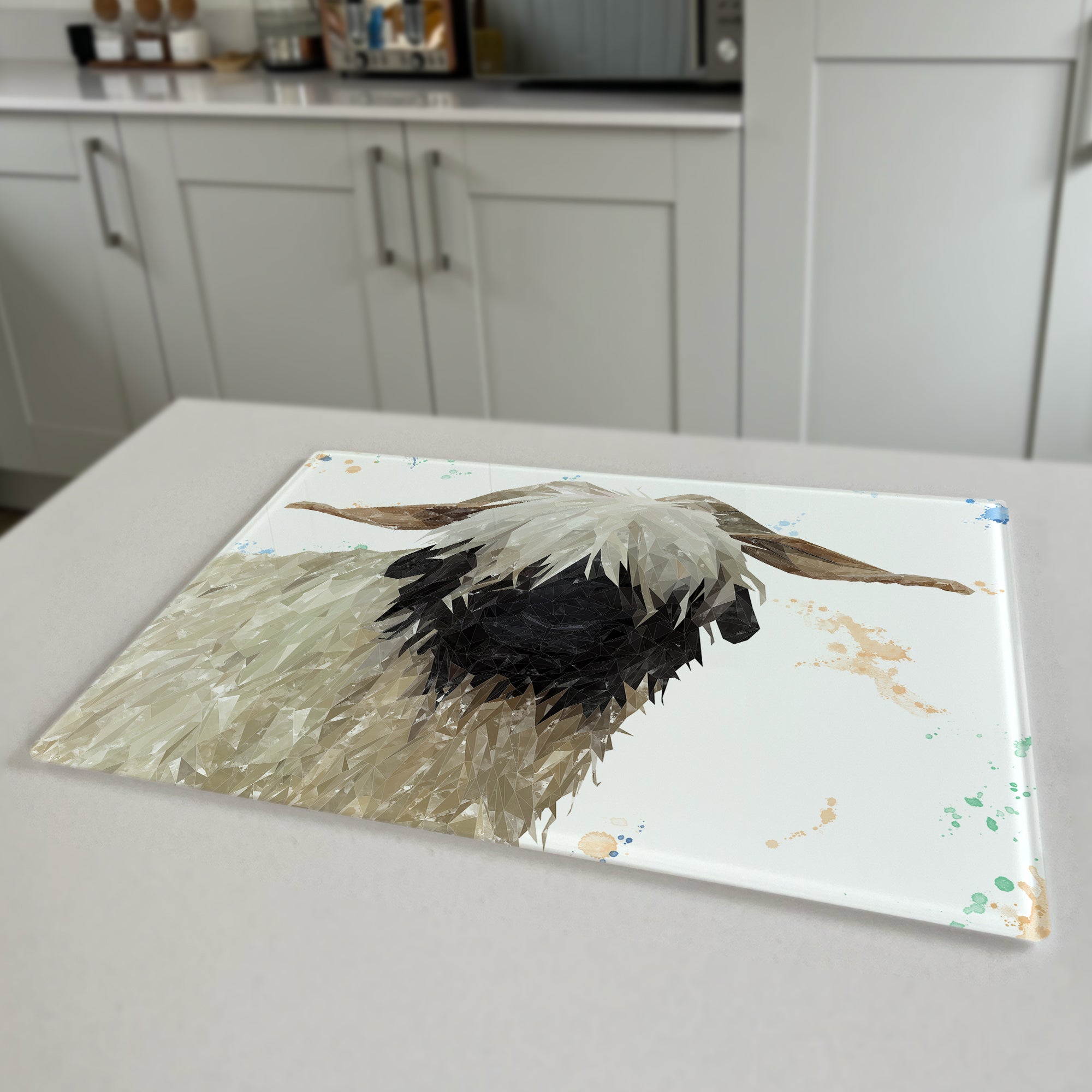 Bertha The Valais Blacknose Sheep Premium Glass Worktop Saver