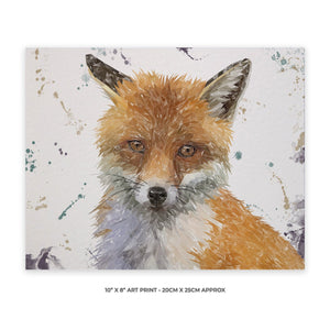 "Rusty" The Fox 10" x 8" Unframed Art Print - Andy Thomas Artworks