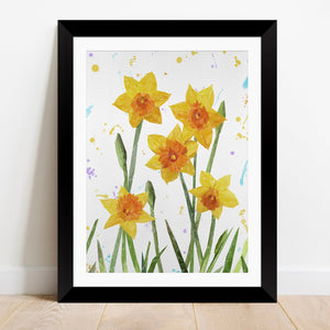 "New Beginnings" Daffodils Framed & Mounted Art Print