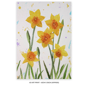 "New Beginnings" Daffodil A3 Unframed Art Print