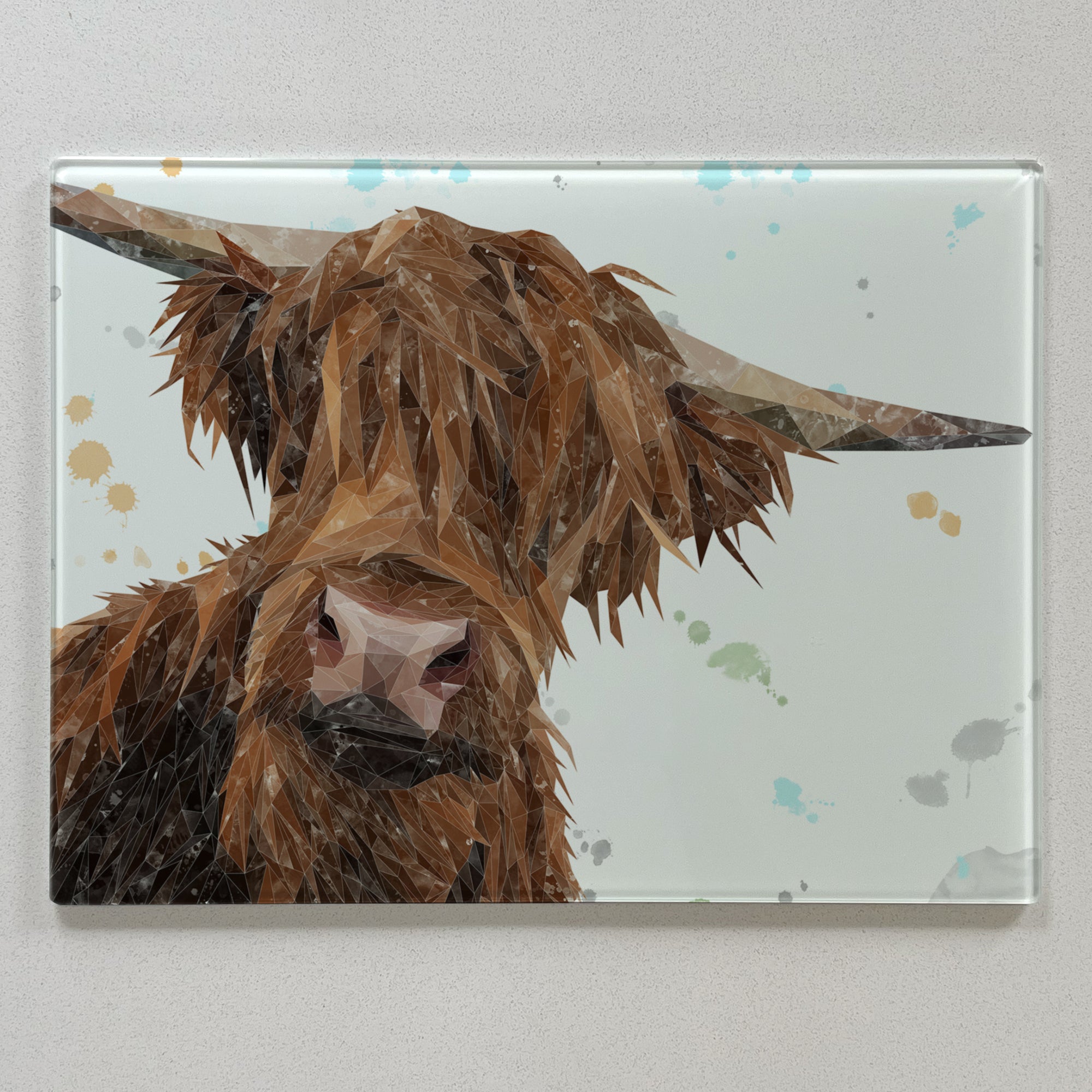 Mac The Highland Bull Premium Glass Worktop Saver
