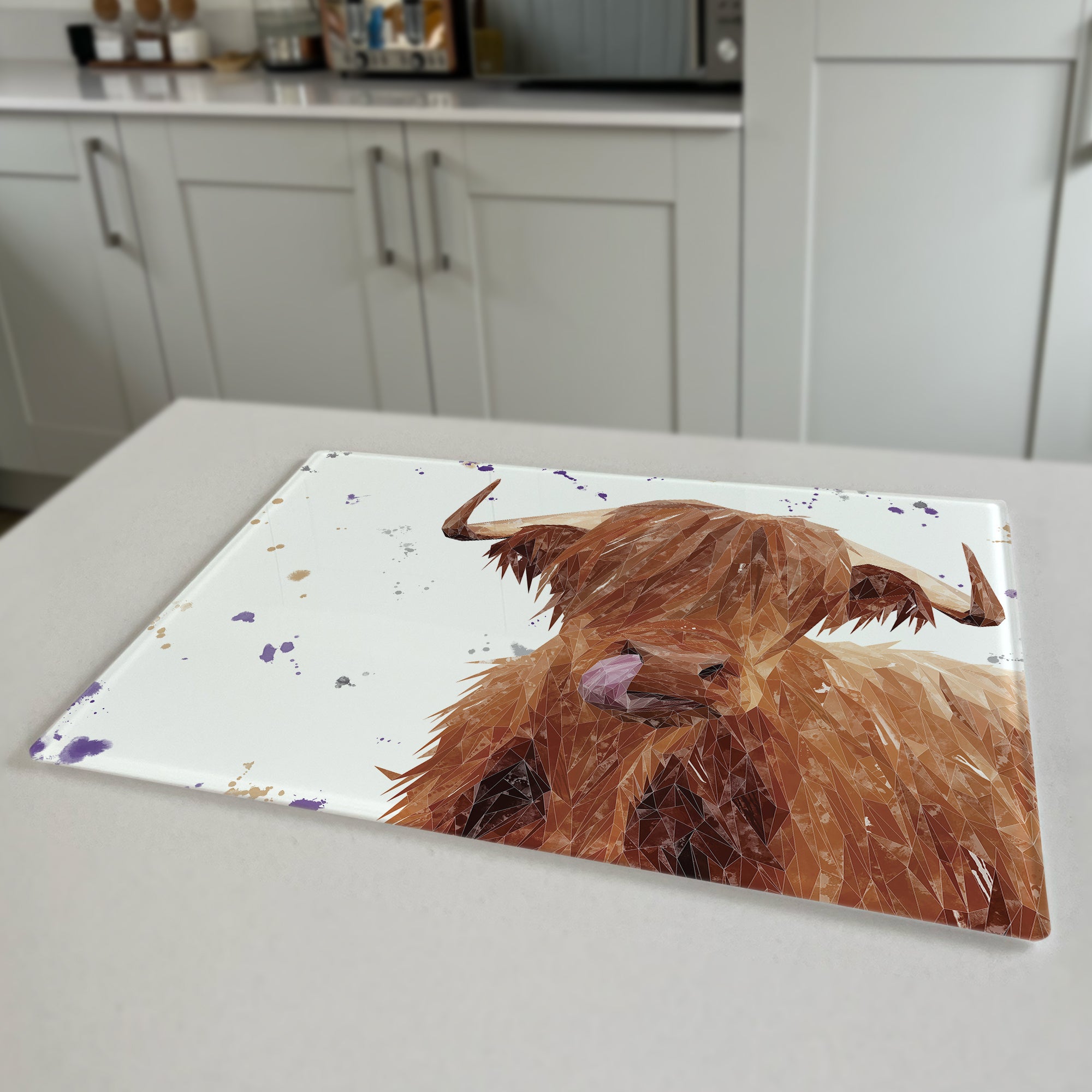 Steven Thomas The Highland Bull Premium Glass Worktop Saver