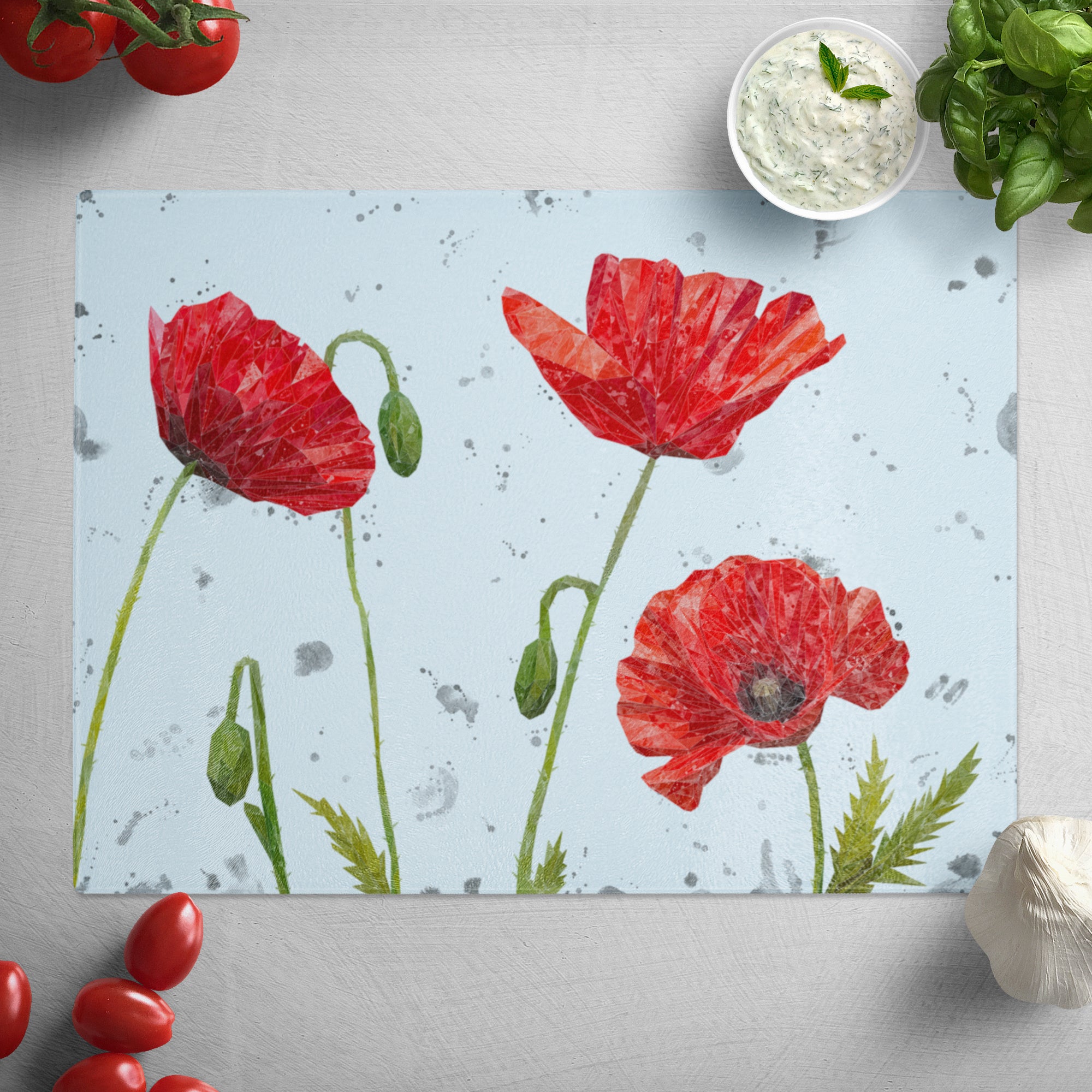 "Hope" (Grey Background) Glass Worktop Saver