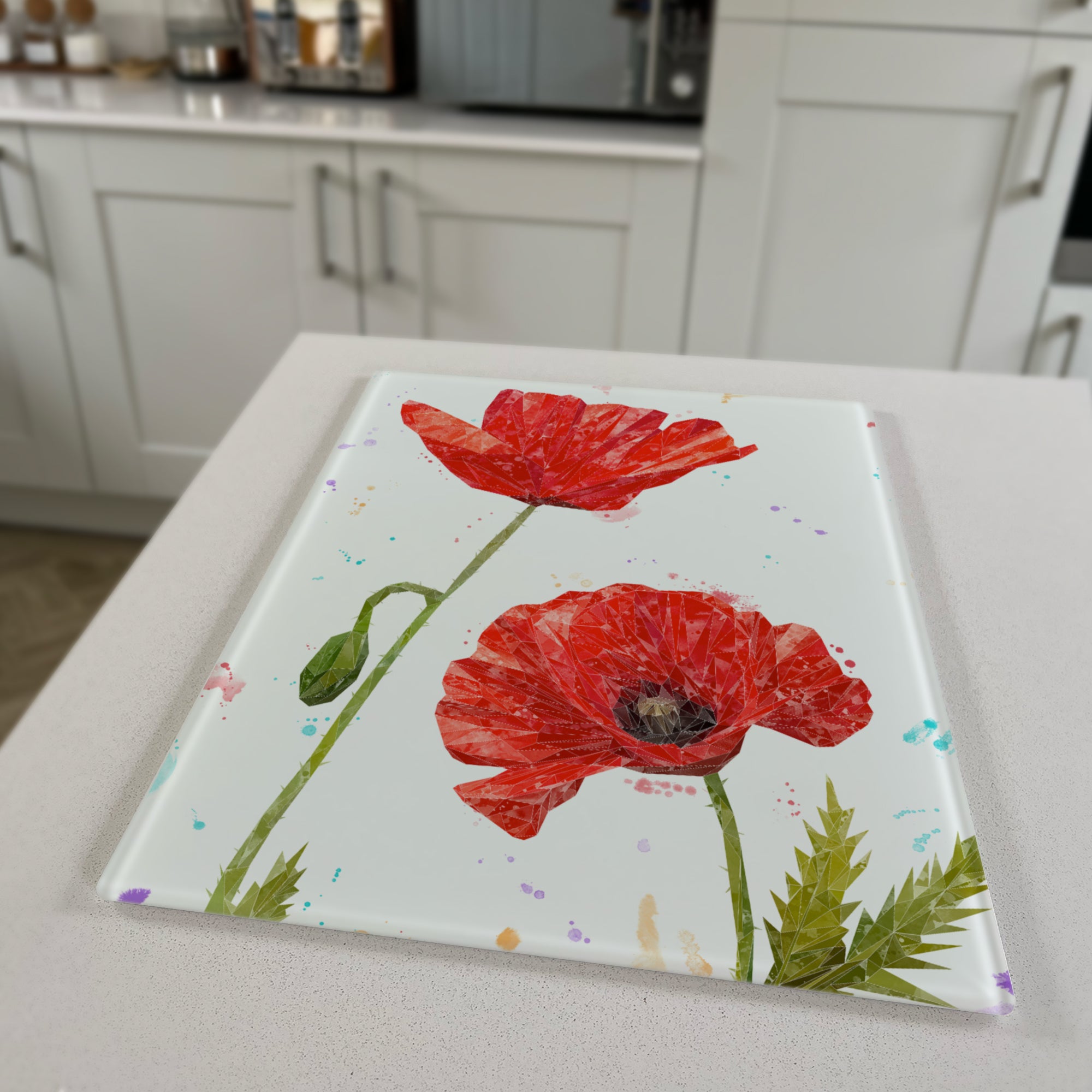 Hope, The Poppies, Portrait Premium Glass Worktop Saver