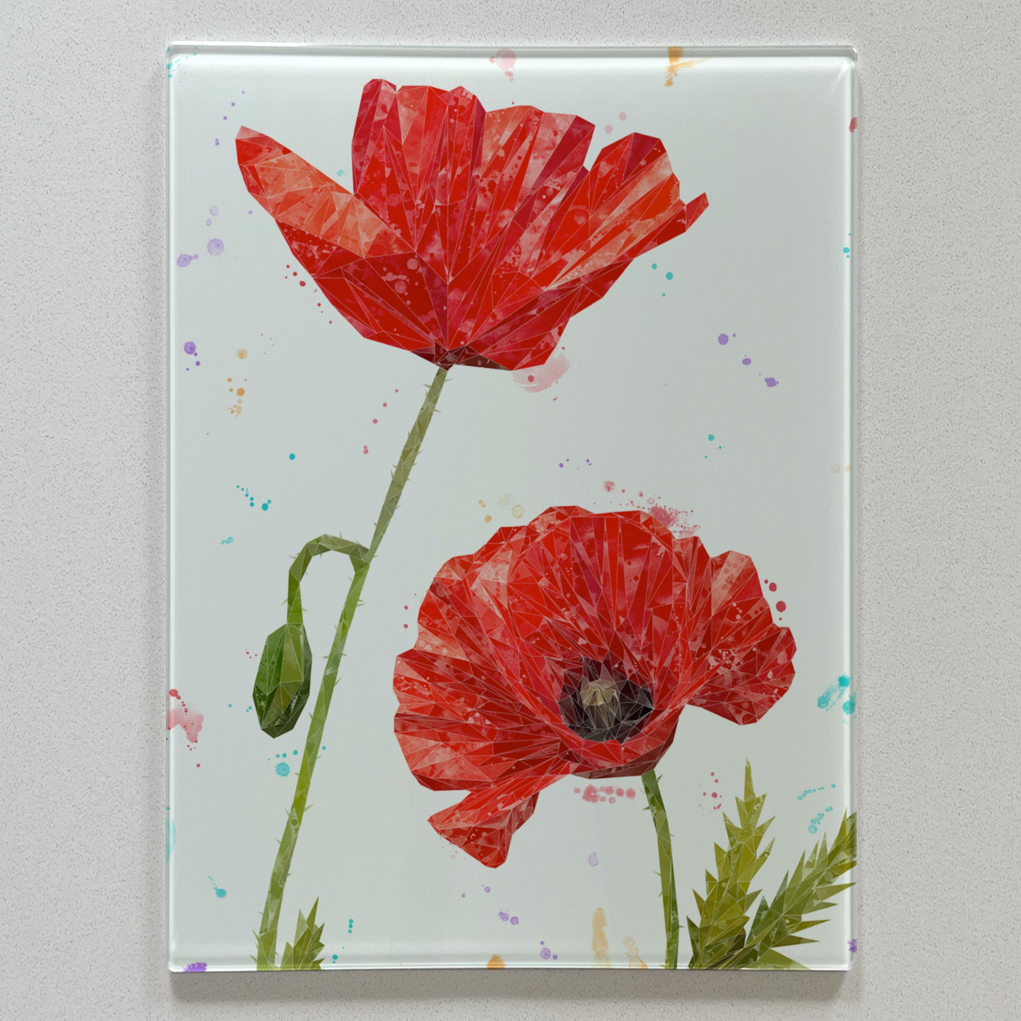 Hope, The Poppies, Portrait Premium Glass Worktop Saver