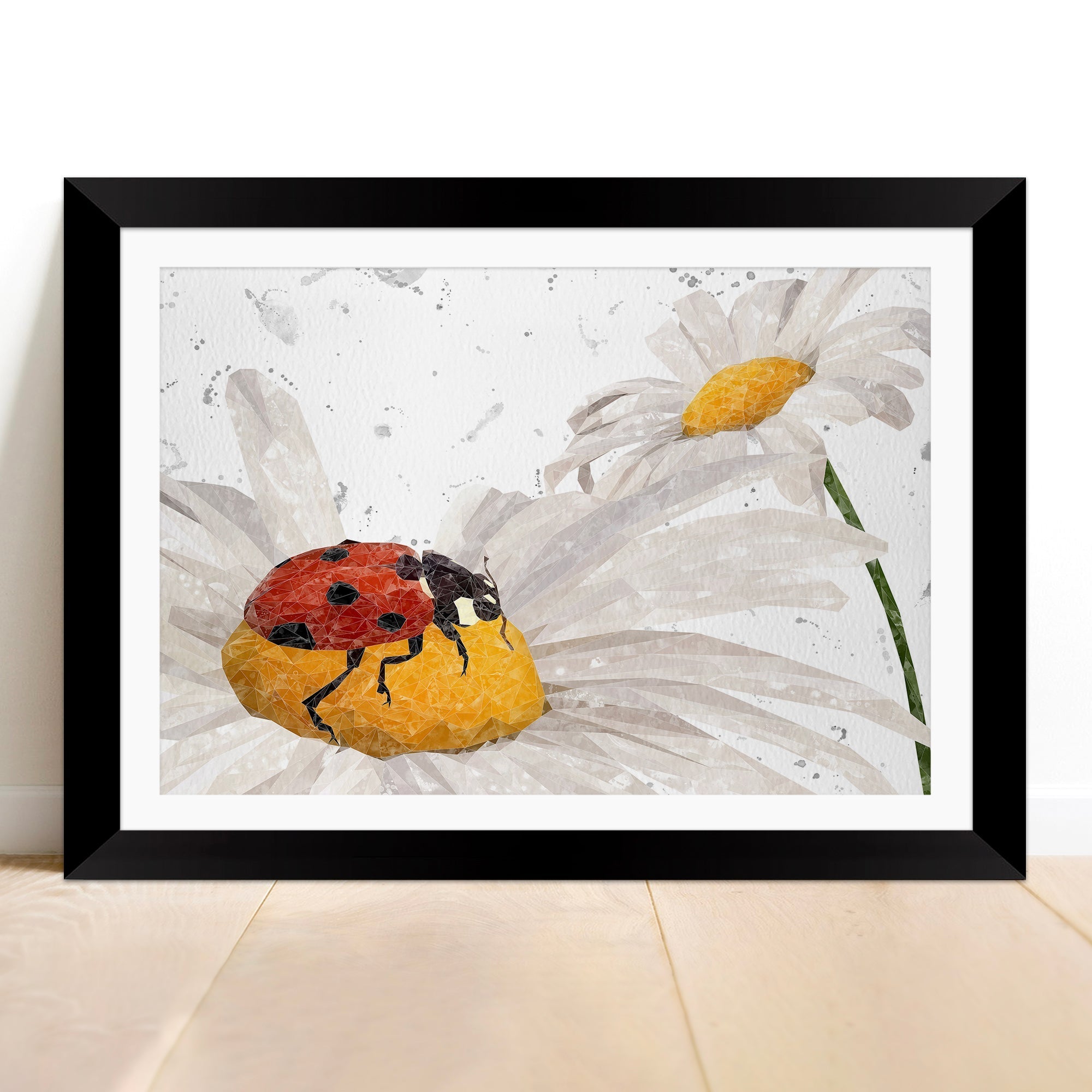 Copy of "Lady Daisy" (Grey Background) Framed & Mounted Art Print