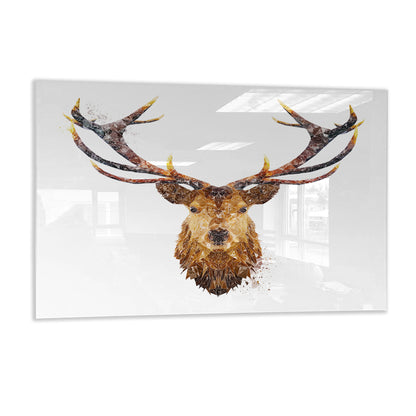 "The Stag" Glass Wall Art