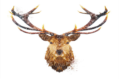 "The Stag" Glass Wall Art